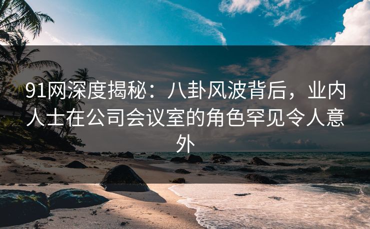 91网深度揭秘：八卦风波背后，业内人士在公司会议室的角色罕见令人意外  第1张