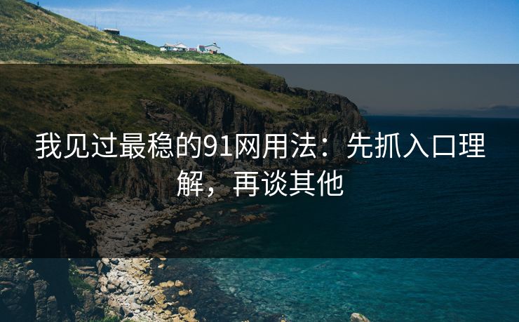 我见过最稳的91网用法：先抓入口理解，再谈其他